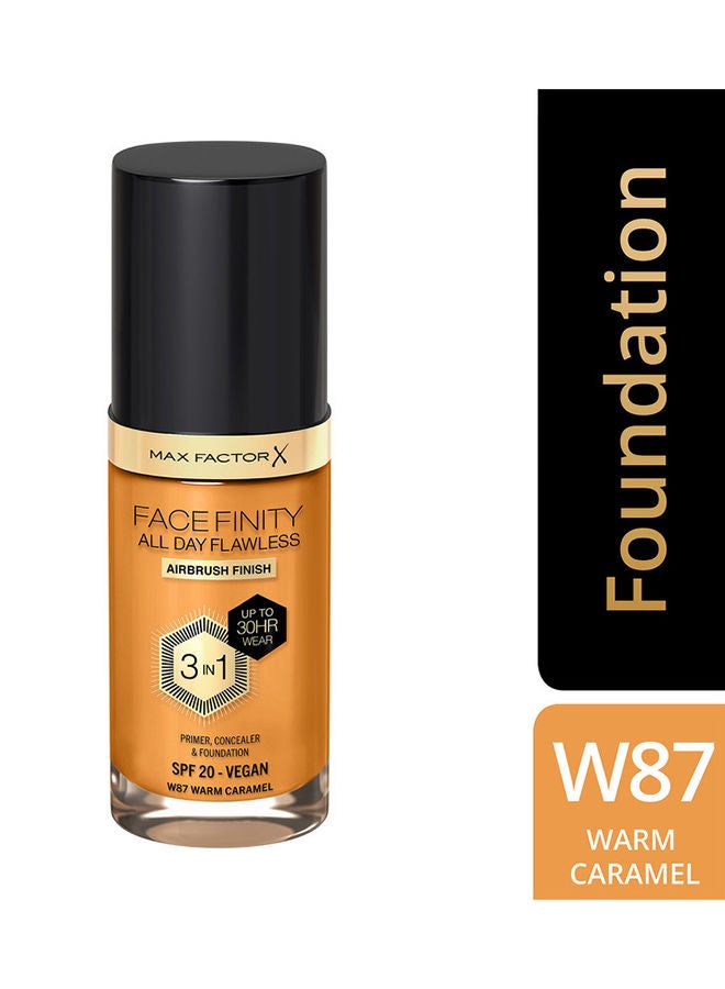 Facefinity All Day Flawless Foundation - W87 Warm Caramel