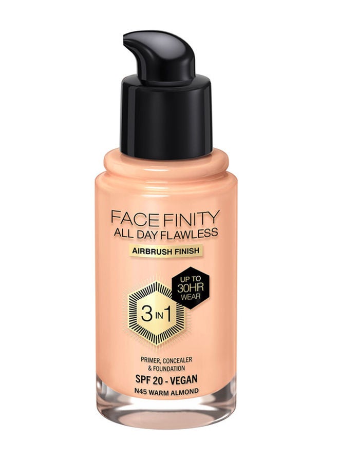 Facefinity All Day Flawless Foundation - N45 Warm Almond