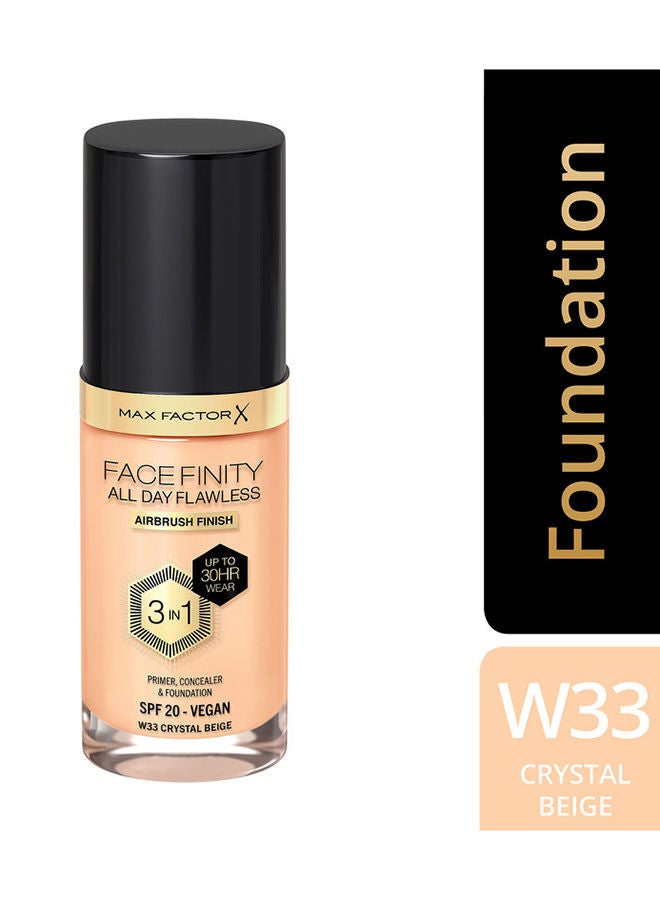 Facefinity All Day Flawless Foundation - W33 Crystal Beige