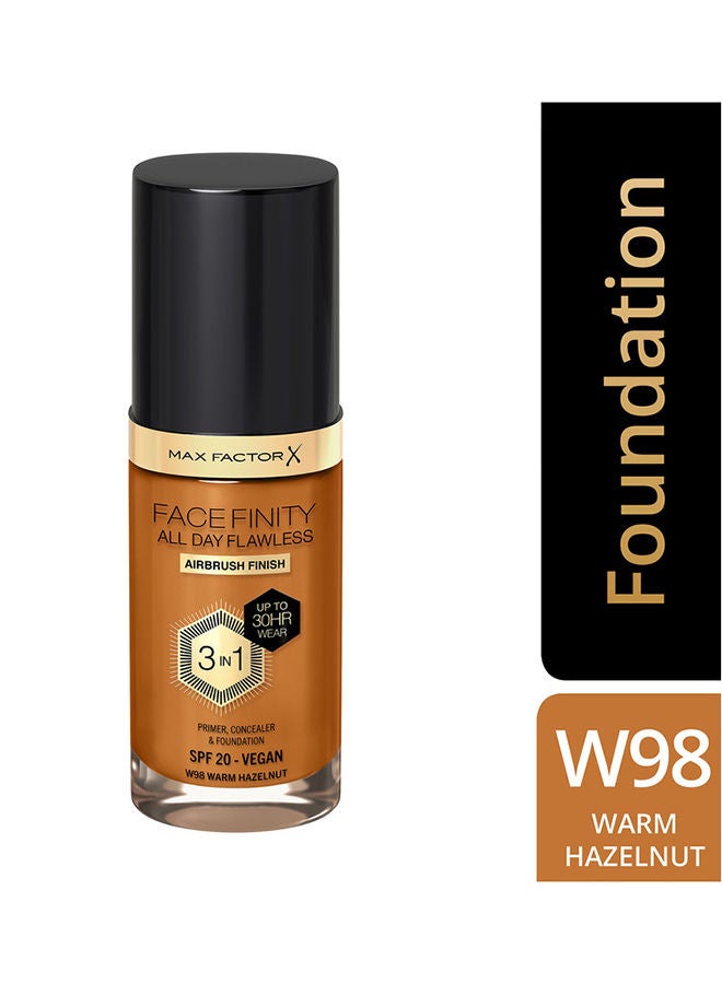 Facefinity All Day Flawless Foundation - W98 Warm Hazelnut