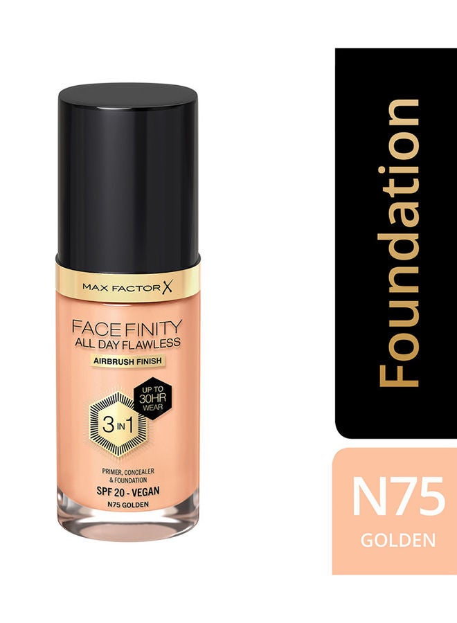 Facefinity All Day Flawless Foundation - N75 Golden