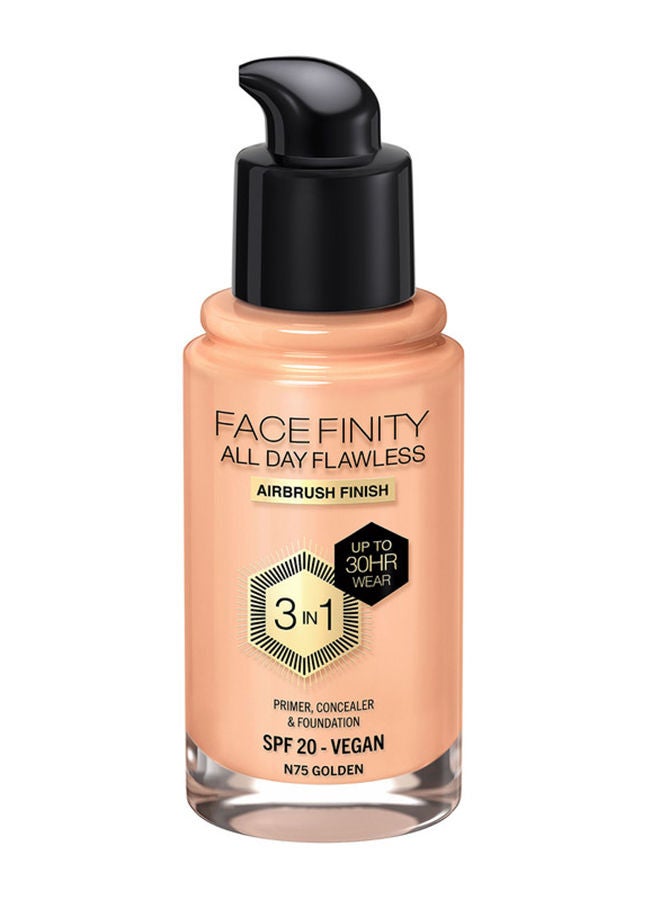Facefinity All Day Flawless Foundation - N75 Golden