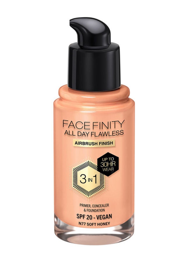 Facefinity All Day Flawless Foundation - N77 Soft Honey