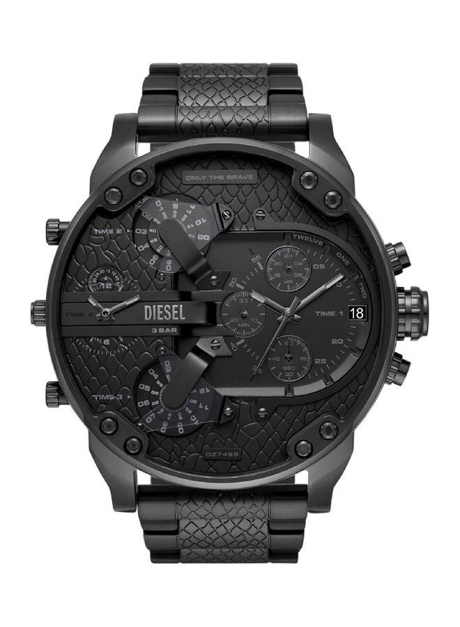 Men's Analog Round Shape Stainless Steel Wrist Watch DZ7468 57 mm