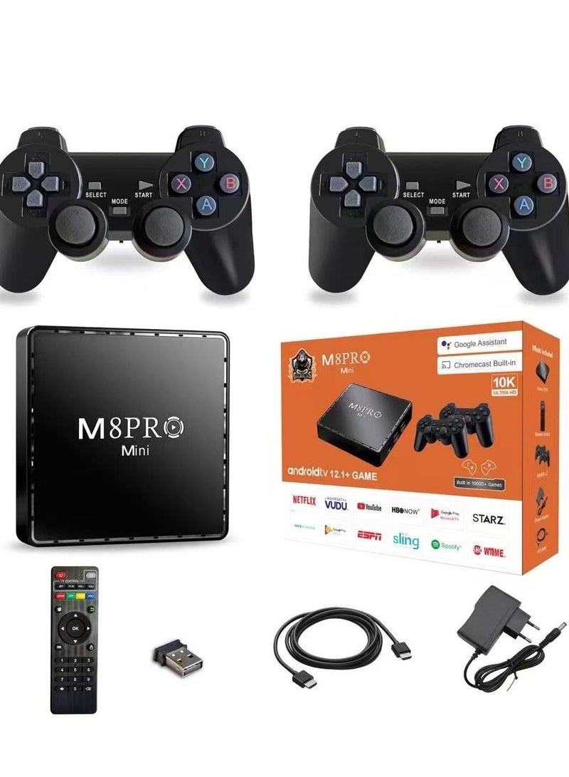 Video Games M8PRO MINI Dual System Wireless 2.4G HD Android 12.1 64GB 11141 Games Console