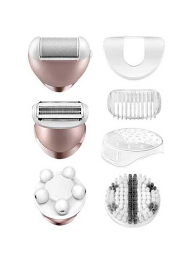 KM-8001 5-In-1 Waterproof Electric Epilator White/Rose Gold