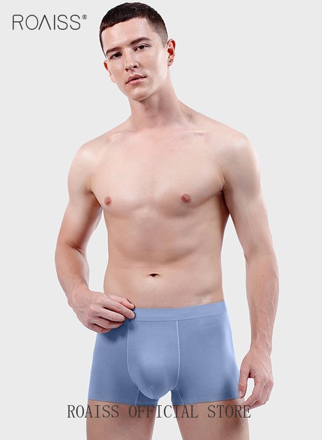 3 Pack of Briefs Ice Silk Refreshing Silky Lightweight Breathable Seamless Youth for Men Summer