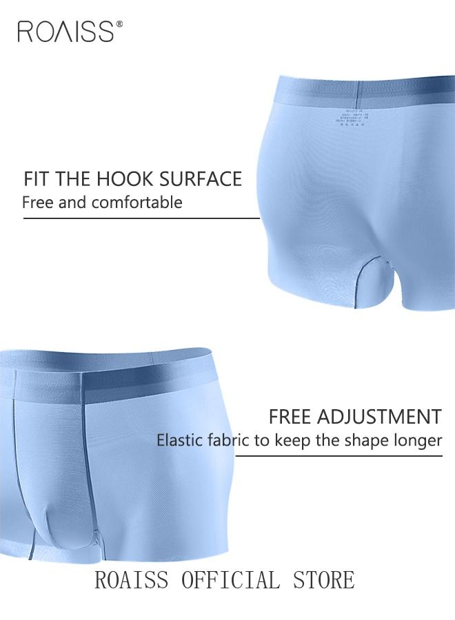 3 Pack of Briefs Ice Silk Refreshing Silky Lightweight Breathable Seamless Youth for Men Summer