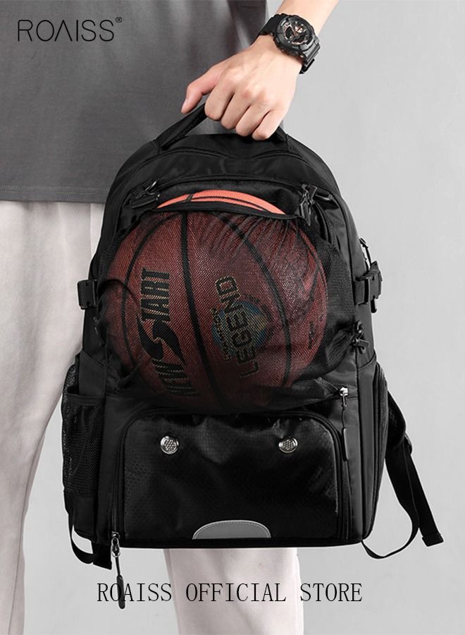 Basketball Bag Sports Backpack Men Waterproof Outdoor Football Bag Women Large-Capacity Student Backpack Independent Ball Bag and Shoe Compartment