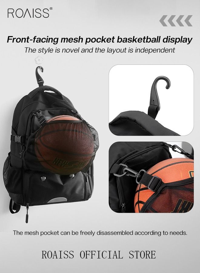 Basketball Bag Sports Backpack Men Waterproof Outdoor Football Bag Women Large-Capacity Student Backpack Independent Ball Bag and Shoe Compartment