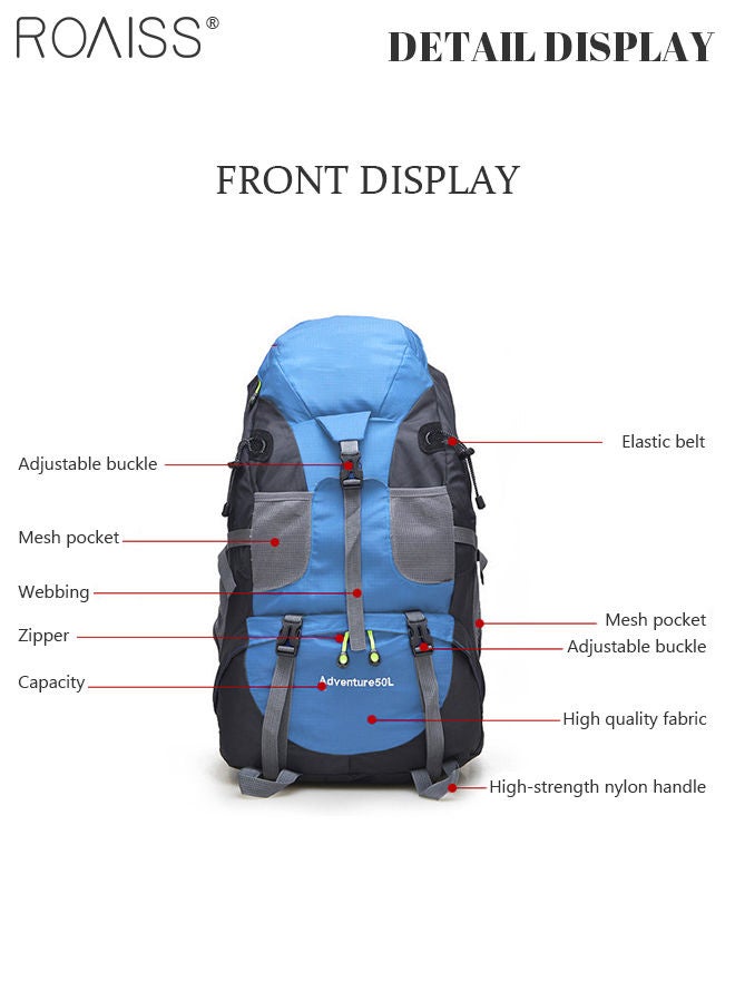 Multifunctional Outdoor Backpack Double Shoulder Bag Men and Women Hiking Sports Travel Mountaineering Bag Large Capacity Leisure Travel Bag