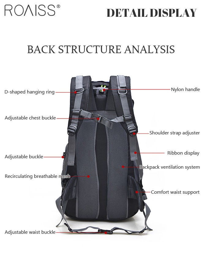 Multifunctional Outdoor Backpack Double Shoulder Bag Men and Women Hiking Sports Travel Mountaineering Bag Large Capacity Leisure Travel Bag