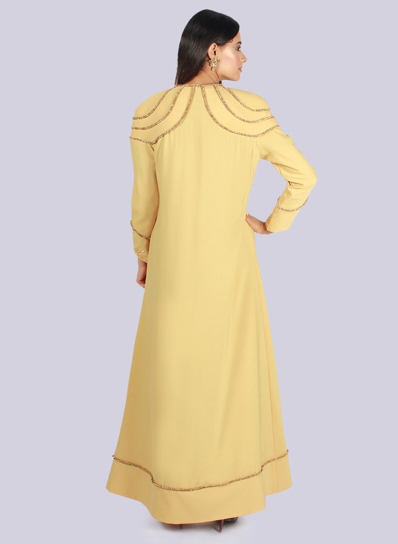 Victoria - Imperial Power Shoulder Embellished Abaya