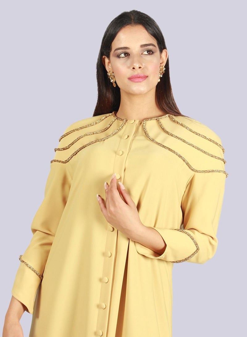 Victoria - Imperial Power Shoulder Embellished Abaya