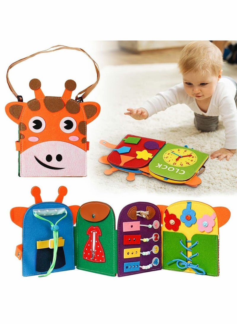 Compatible with Busy Board Montessori Toys Giraffe Sensory for Toddlers 1-3 Plane Travel Activities Educational