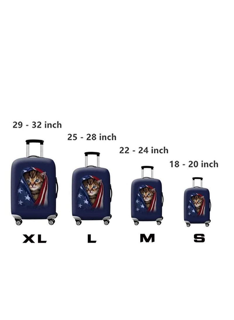 Travel Luggage Cover Protector Fits 25-28 Inch Luggage, Washable Dustproof Anti-Scratch Suitcase Protector Anti-scratch Spandex Baggage Covers