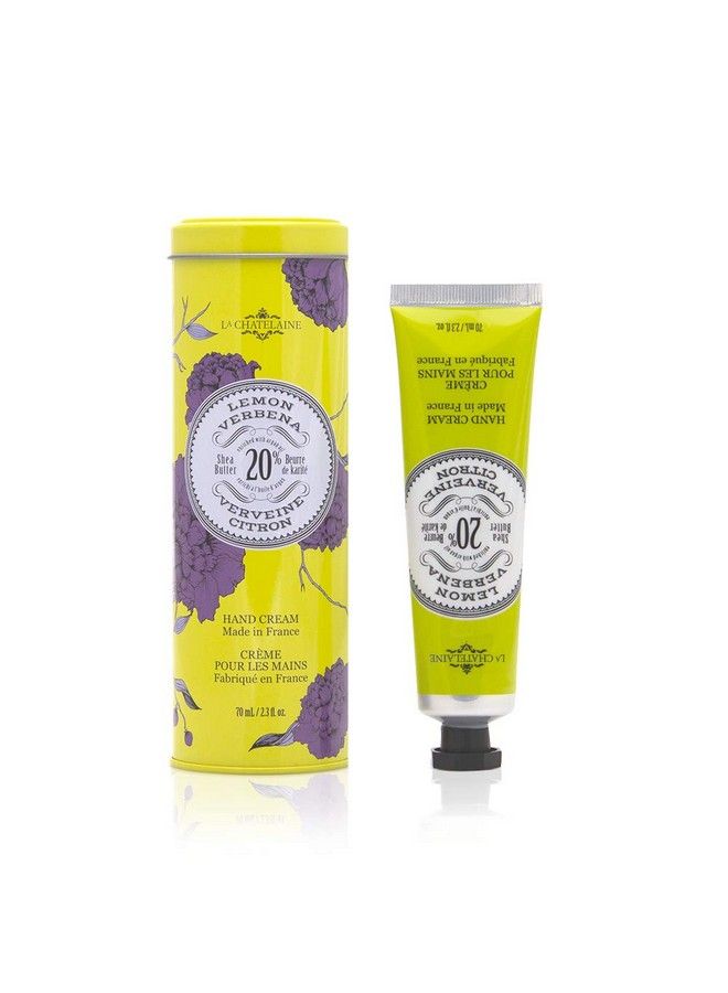 Hand Cream Tin | 20% Organic Shea Butter Argan Oil & Calendula | Moisturizing & Nourishing | 2.3 Oz (Lemon Verbena)