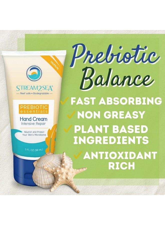 Tropical Intensive Repair Hand Cream Prebiotic Essentials | Antioxidant Rich Reef Safe Natural And Paraben Free Moisturizing Hand Cream | 3 Fl Oz By Stream2Sea