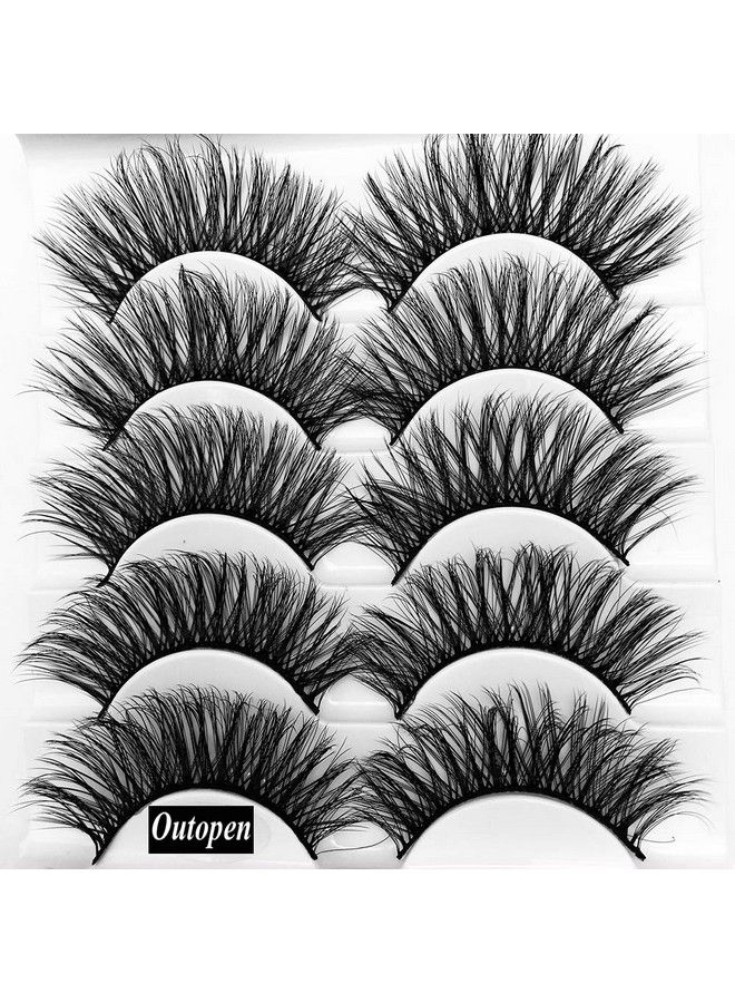 3D Mink Lashes Natural Wispy False Eyelashes 15Mm Fluffy Long Eye Lashes Eye Makeup Tools 5 Pairs Pack(Q1 | 1315Mm)