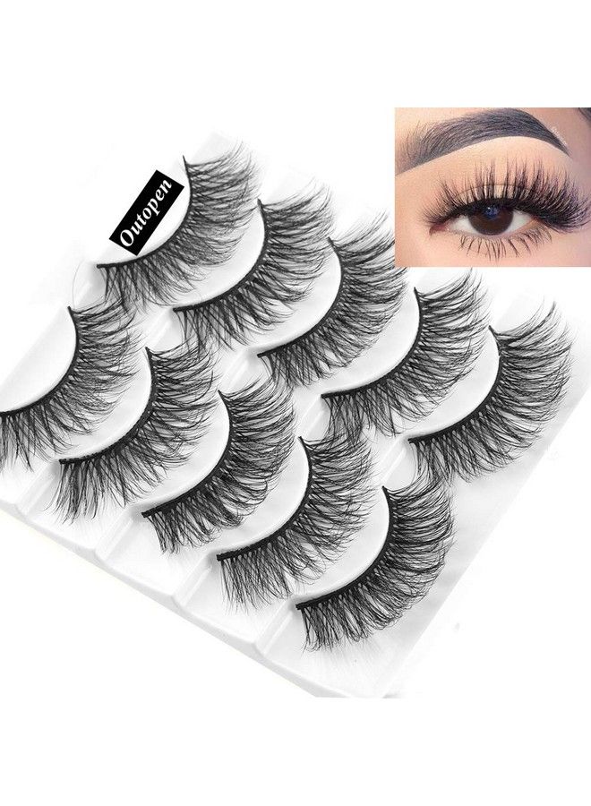 3D Mink Lashes Natural Wispy False Eyelashes 15Mm Fluffy Long Eye Lashes Eye Makeup Tools 5 Pairs Pack(Q1 | 1315Mm)