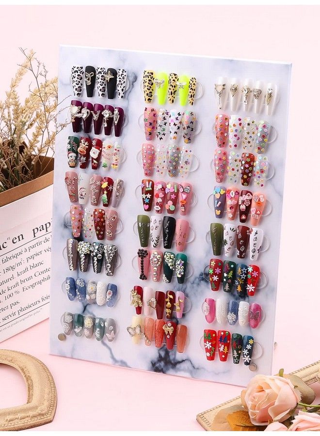 Large Size Nail Art Showing Holder Magnetic Marble Nail Art Detachable Color Card Display Board Acrylic False Tip Display Stand Rack