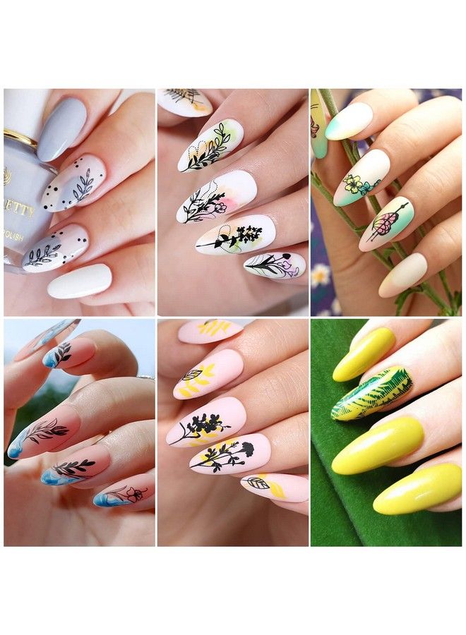 Stamping Temeplates Nail Art Stamping Plates Flower Leaves Theme Nail Image Plates Nail Manicuring Diy Printing Tools 4Pcs