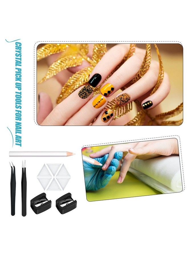22 Pieces Wax Rhinestone Picker Pencil Wax Pencil Set For Rhinestones Nail Art Gem Dotting Crystal Pick Up Tools With Pick Up Tweezers Pencil Sharpener And Triangular Plate