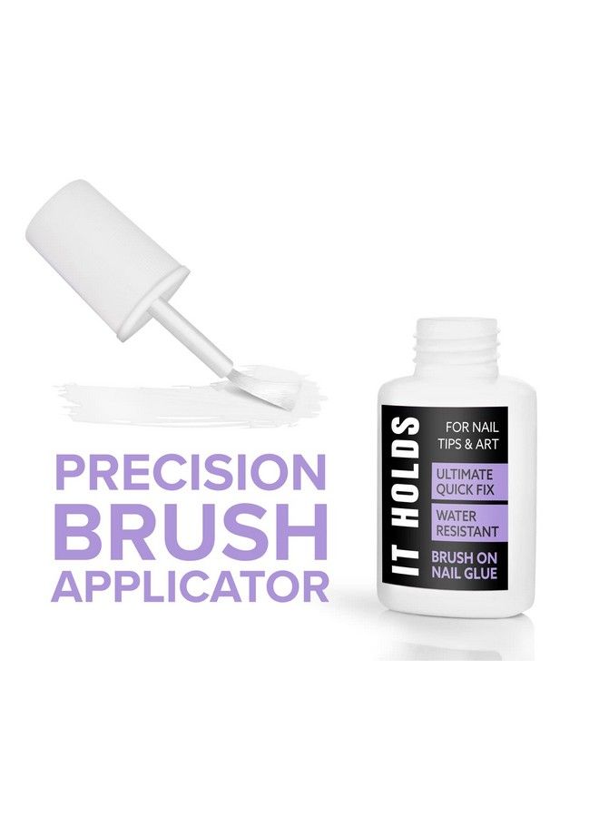 Brush On Nail Glue For Press On Nails Extra Strong Nail Glue For Acrylic Nails Waterproof Nail Glue For Fake Nails Long Lasting Nail Bond Professional Nail Glue For Nail Tips (8Ml) 0.27 Fl Oz