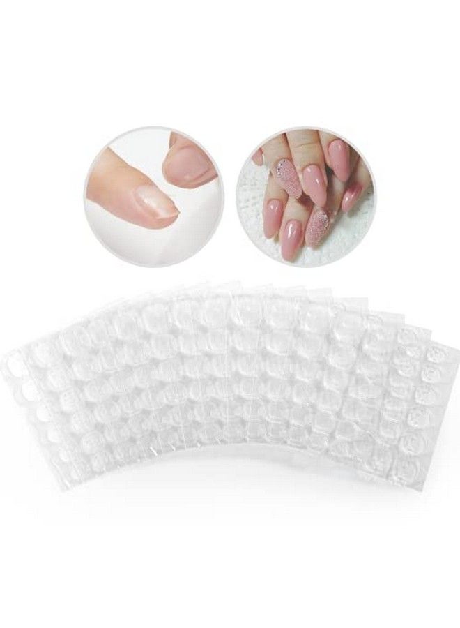 Nail Adhesive Tab Press On Nail Glue Sticker Double Side 240 Pcs 10 Sheets Waterproof Breathable Super Sticky Nails Tab For False Nail Tape Fake Nail Tips Clear Jelly Adhesive Nail Tab Glue