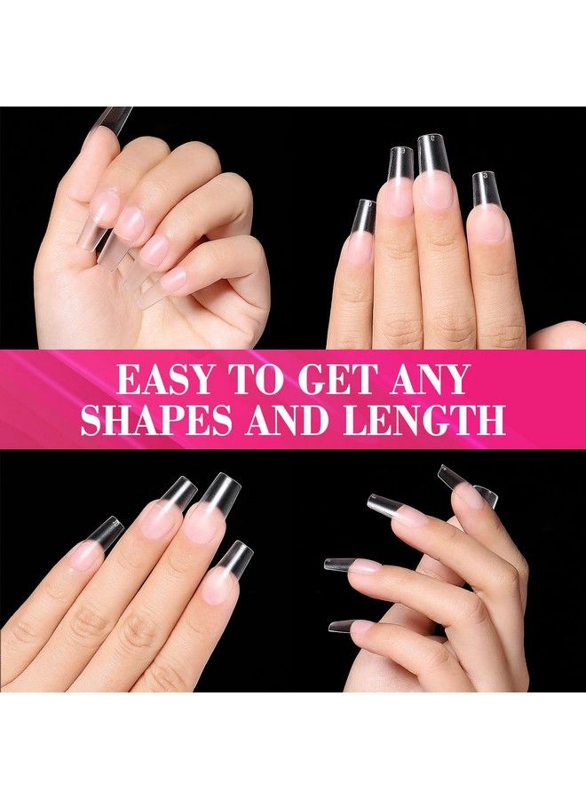 Square Fake False Nail Tips 432Pcs Full Cover Nail Tips For Soak Off Nail Extension Acrylic False Press On Nails With Box For Nail Art Salon And Home Diy 10 Sizes