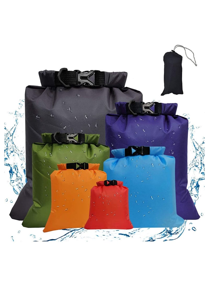 Waterproof Dry Bag Backpack, Lightweight Outdoor Storage Bags Ultimate Dry Bags for Rafting Boating Camping, Suitable for Camping, Climbing, Rafting, Convenient to Store Personal Belongings - 6Pcs
