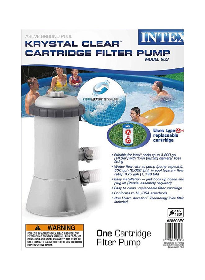 8 To 12 Pool Filter Pump 40.6x57.2x27.9cm