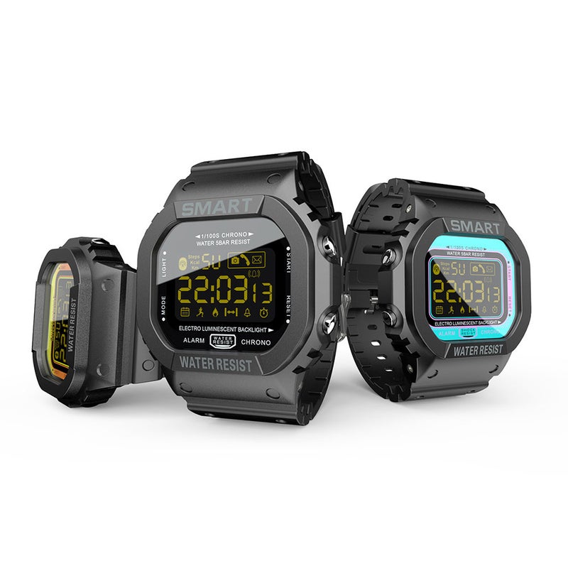 MK22 BT 4.0 Fitness Tracker Smartwatch Black