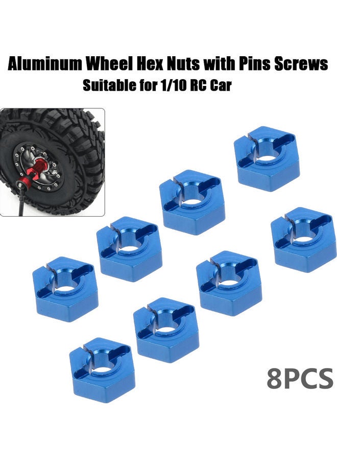 8 Aluminum Wheel Hex Nuts With Pins Screws 10 x 1 x 6.5cm