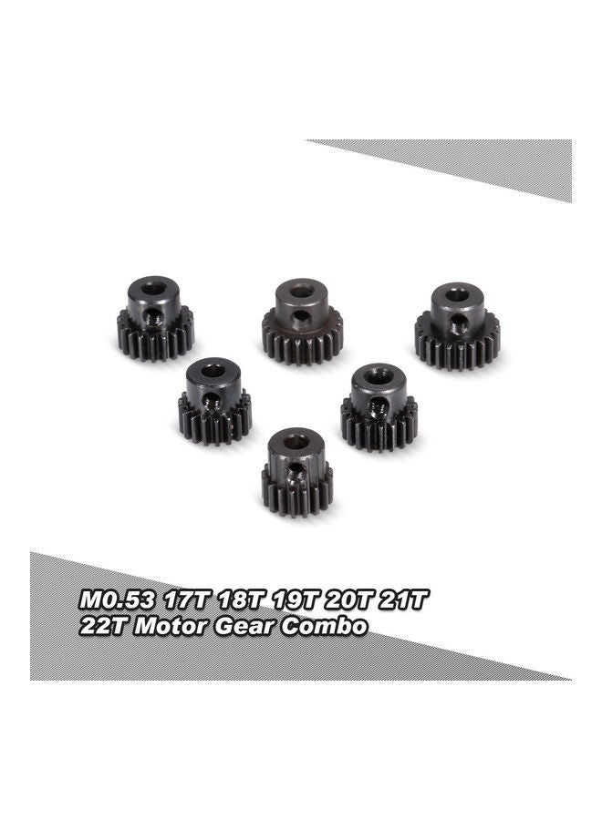 6-Piece Metal Pinion Motor Gear For 1/10 RC Buggy Car Monster Truck 8.5x2.5x4cm