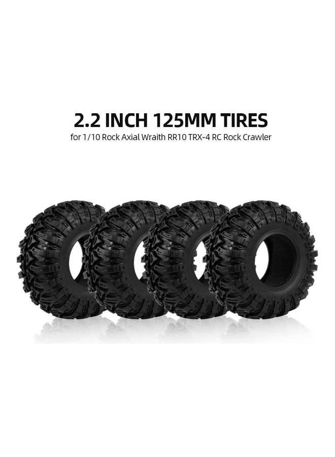 4-Piece 125mm 1/10 RC Rock Crawler Tires Set