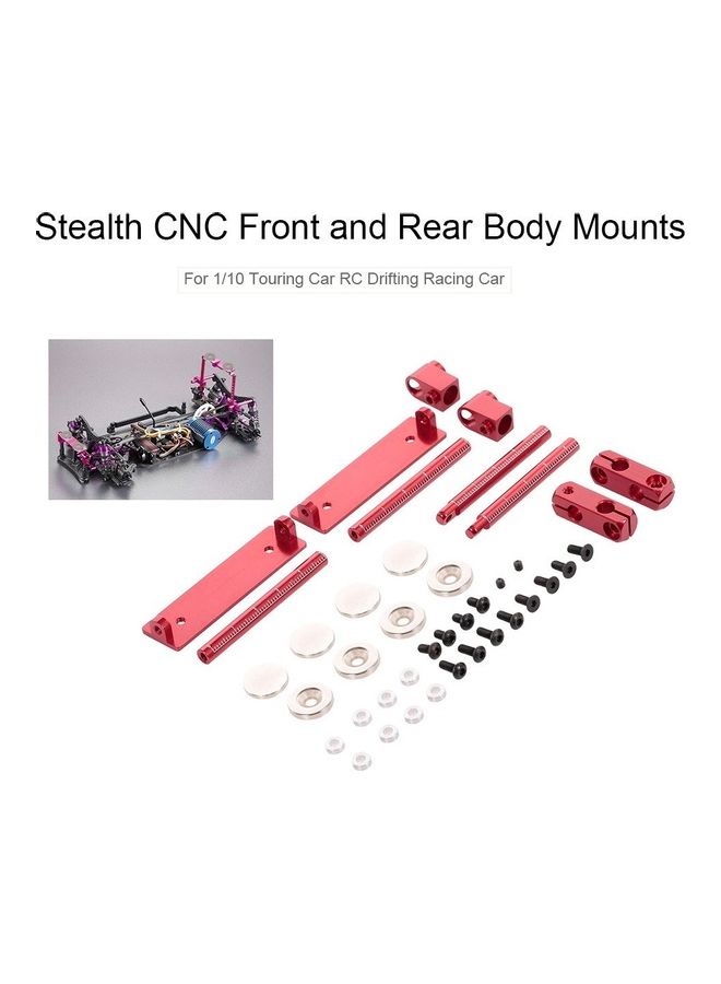 Front And Rear Body Mounts Stealth CNC With Magnet Set