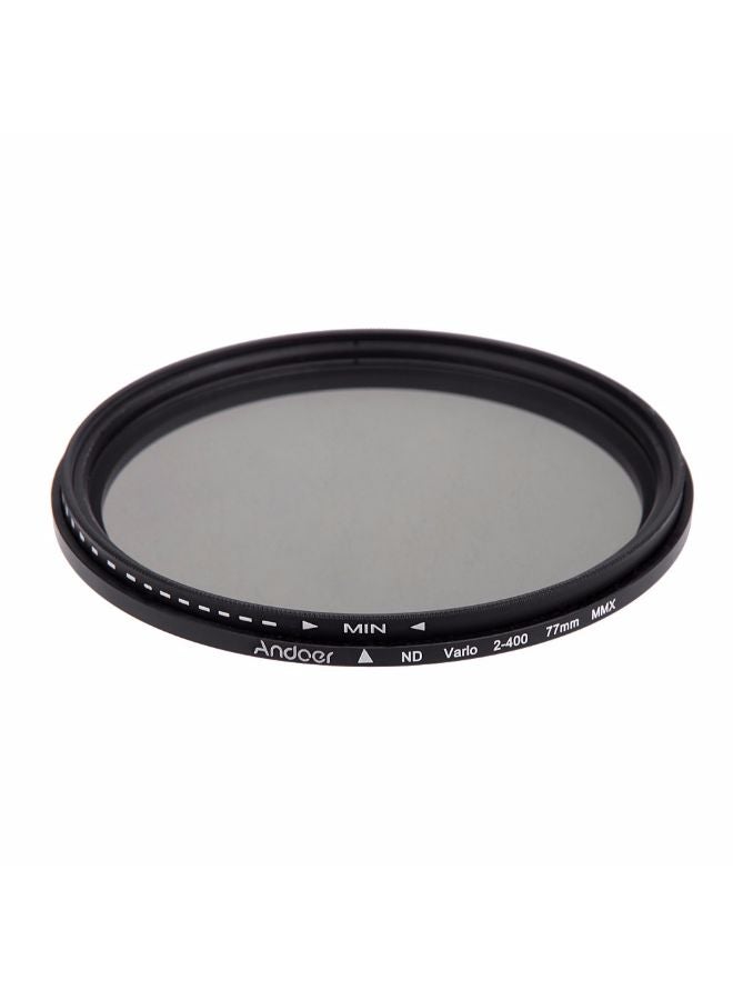 Neutral Density Adjustable ND2 To ND400 Variable Filter Black/Clear