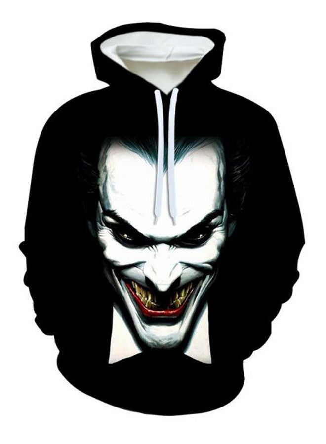 Batman Joker Portrait Unisex Youth Pull-Over Hoodie Sweater For Boys And Girls Black