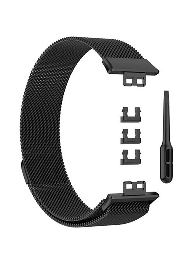 Milanese Replacement Band For Huawei Watch Fit Black