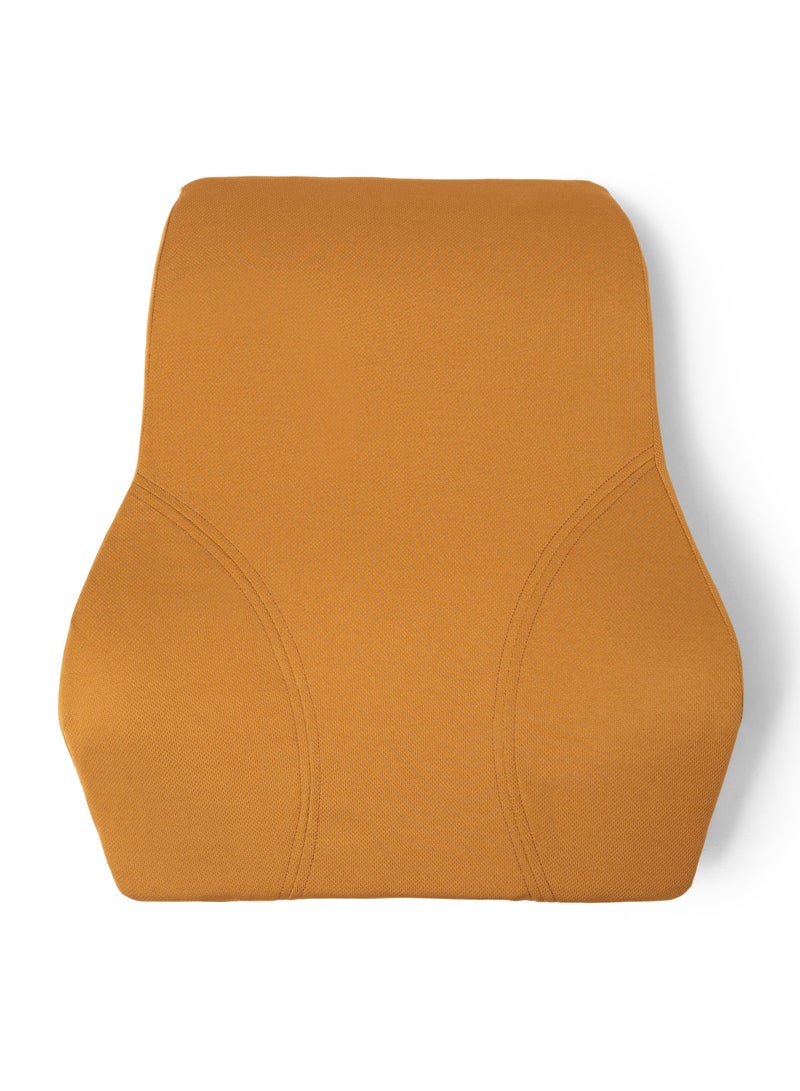 NOVIMED Orthopedic Memory Foam Lumbar Support Pillow - For Lower Back Support for Car & Back Pain - Ideal for Car Seat, Office & Gaming Chair, Wheelchair Cushions (Brown)