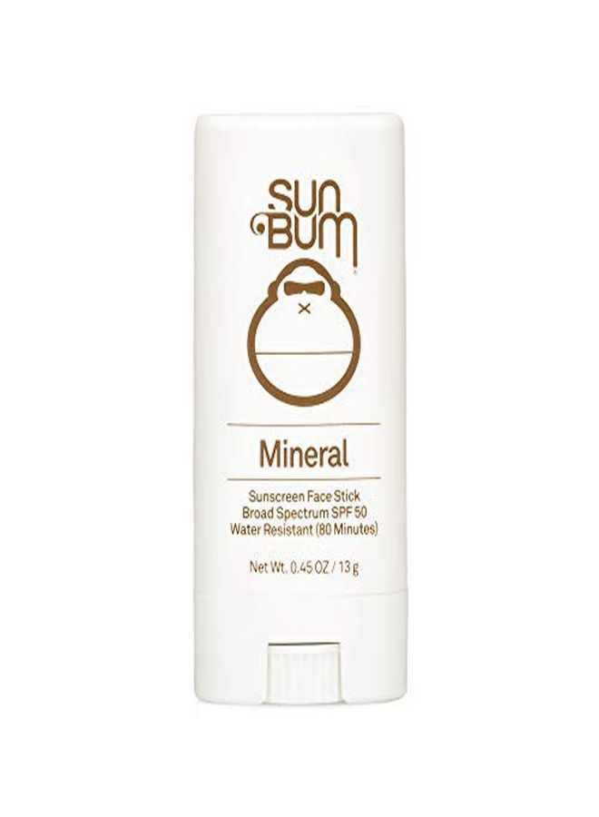 Mineral Spf 50 Sunscreen Face Stick ; Vegan And Reef Friendly (Octinoxate & Oxybenzone Free) Broad Spectrum Natural Sunscreen With Uva/Uvb Protection ; .45 Oz
