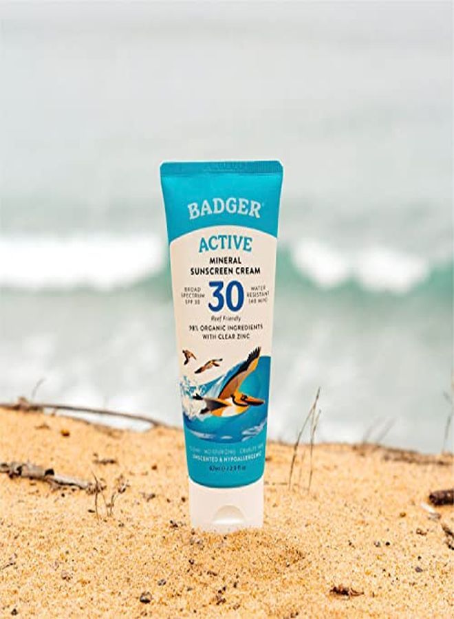 Spf 30 Active Mineral Sunscreen Cream Ð ReefFriendly BroadSpectrum WaterResistant Sunscreen With Zinc Oxide Ð Unscented, 2.9 Oz