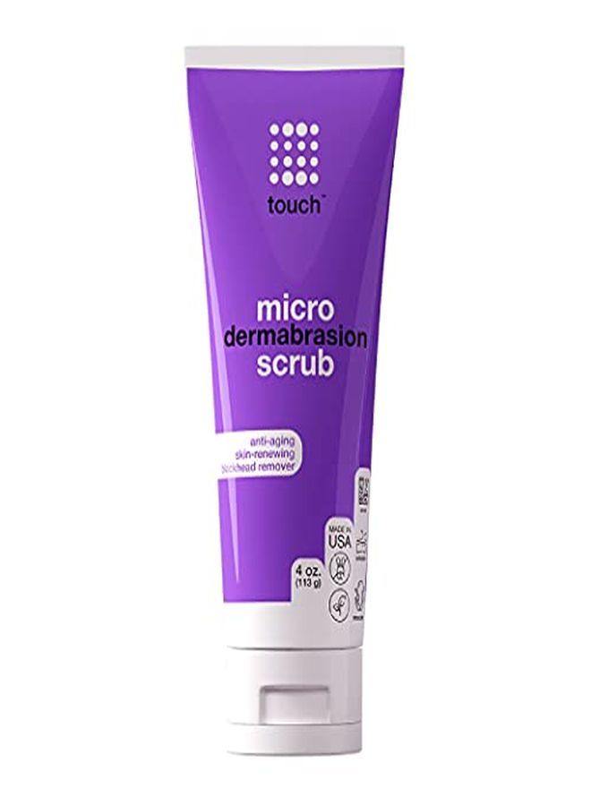 Dermabrasion Facial Scrub And Face Exfoliator - Exfoliating Face Scrub Polish Cream With Dermatologist Crystals For Anti-Aging, Acne Scars, Dullness, Wrinkles, And Pores - Large 4 Ounce Size