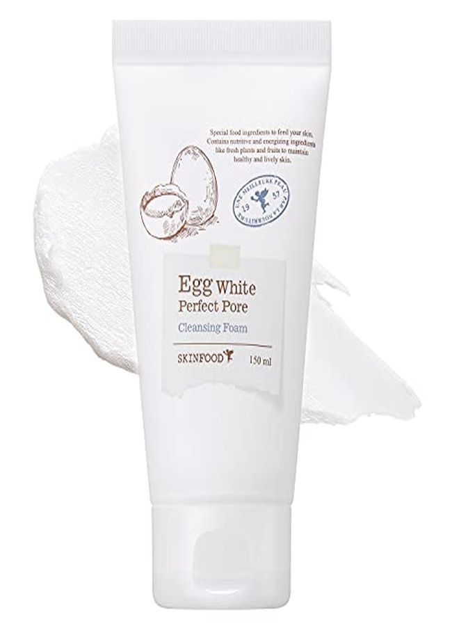 Pore Cleansing Foam 150Ml Egg Yolk Albumin Contained Pore Refining Facial Foam Cleanser Removes Impurities From Pores Give Light & Smooth Skin Feeling (507 FlOz)