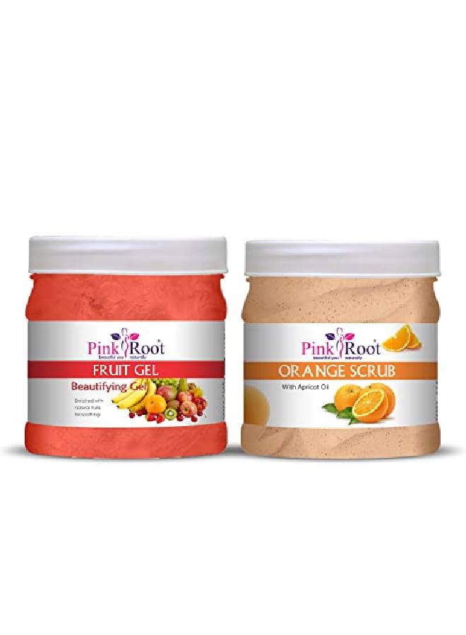 Fruit Gel with Orange Scrub Multicolor 500 g