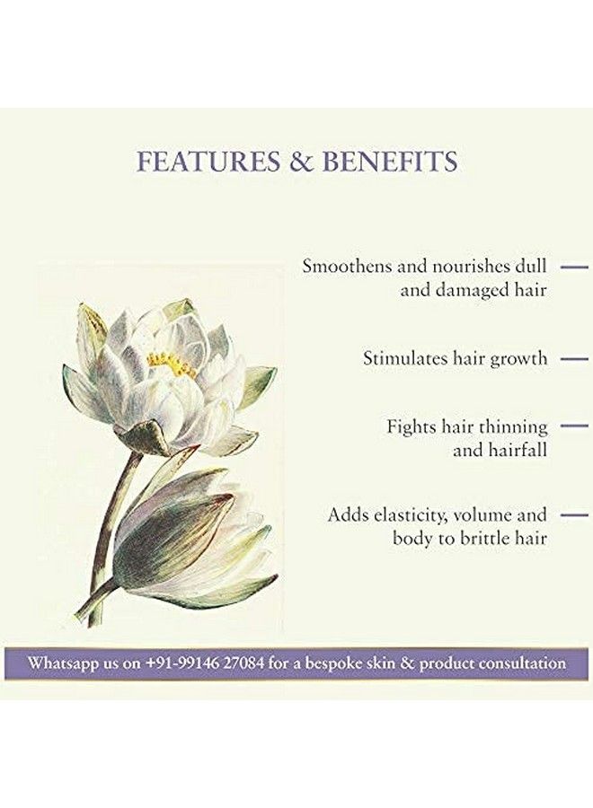 Kumuda Indian White Water Lily Conditioner For All Type Of Hair 200 Ml (Parabens And Sls Free)