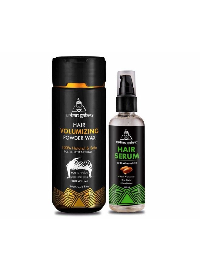 Hair Volumizing Powder Wax (10 Gm) + Hair Serum (100 Ml) Hair Styling Combo Kit