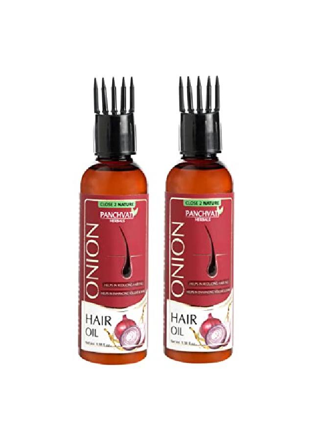 HERBALS ONION OIL WITH COMB APPLICATOR REDUCES HAIR FALL 100ML (PACK OF 2)