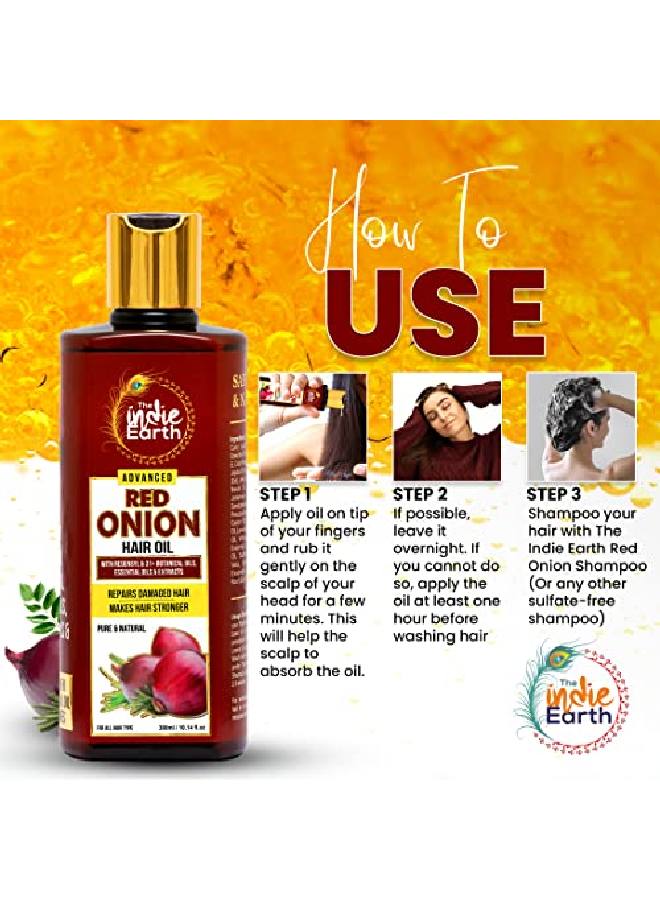 Advanced Red Onion Oil 300ml Repairs Damaged Hair Makes hair Thicker & Stronger